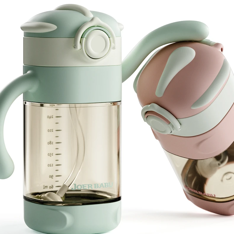 2022 260 ml Elephant Non Spill PPSU Tritan Baby Straw Cup Training Cup Sippy Cup