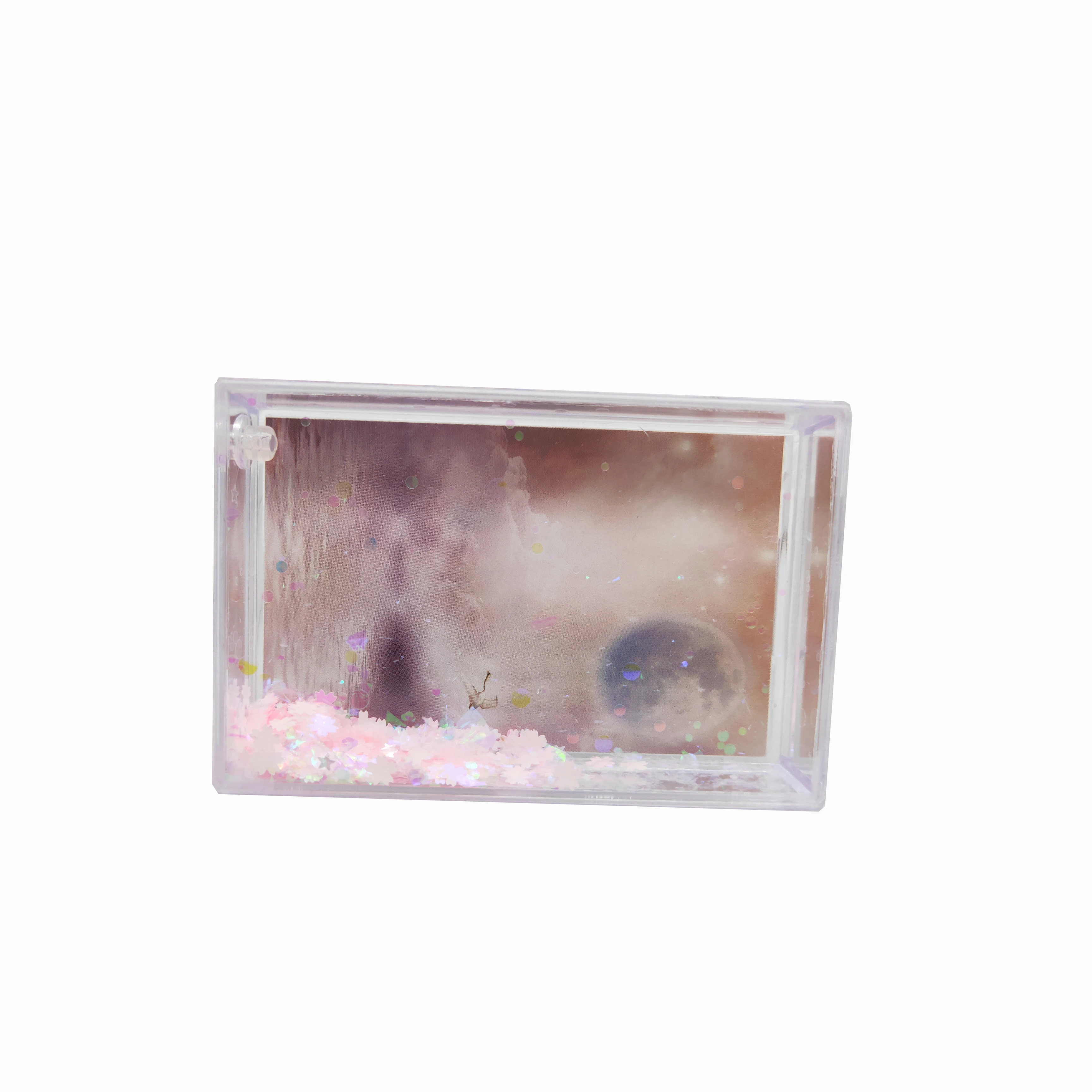 Блестящая жидкая фоторамка акриловая фоторамка Магнитная водная фоторамка