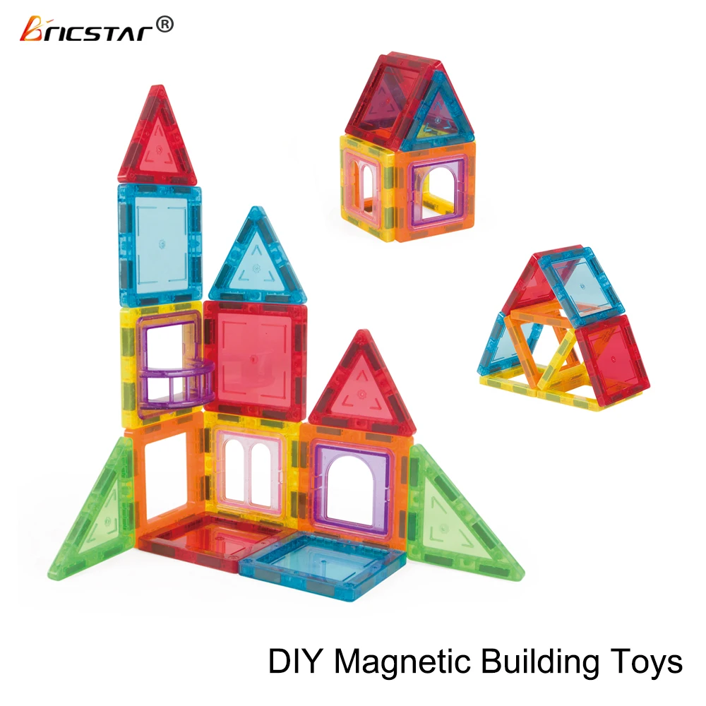 Bricstar DIY Просвещения набор магнит строительные блоки игрушки, хорошо для родителей-детей взаимодействие