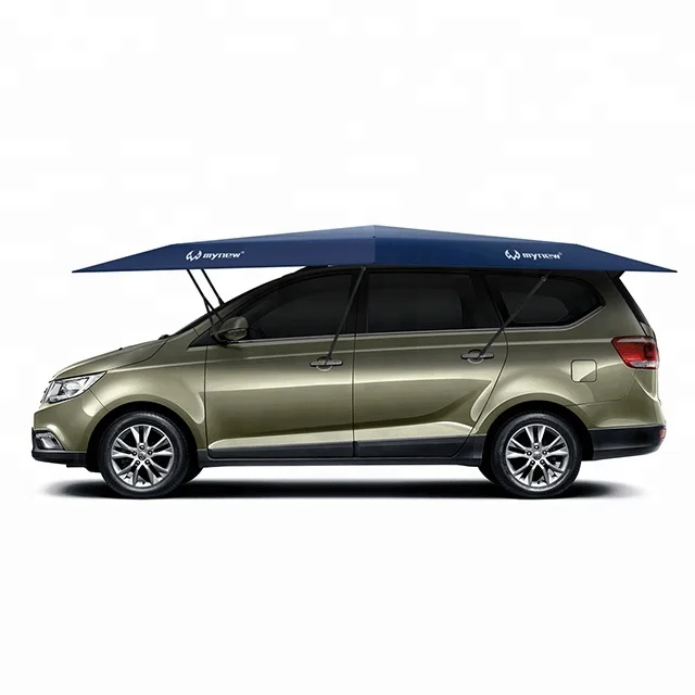 New design Automatic Car Tent Movable Sun Shade Umbrella Dust-Proof Awning anti UV Car LOGO Umbrella With Remote Control