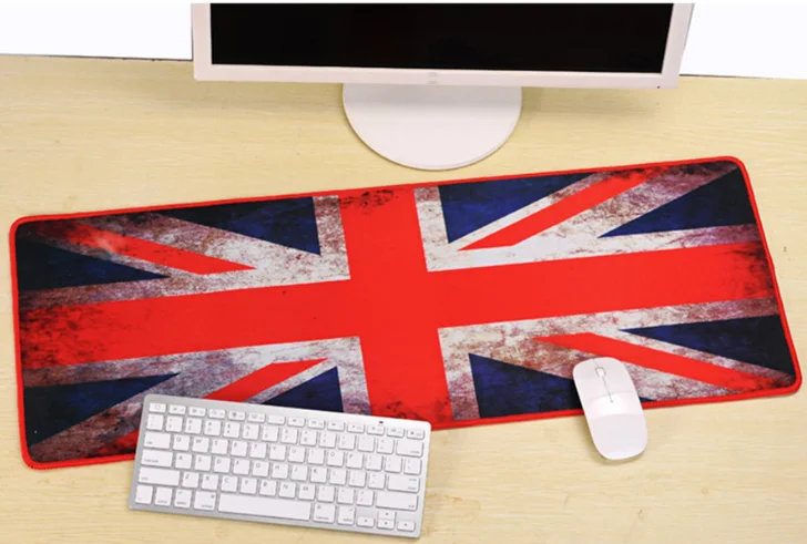 custom logo printed rubber large gaming mouse pad