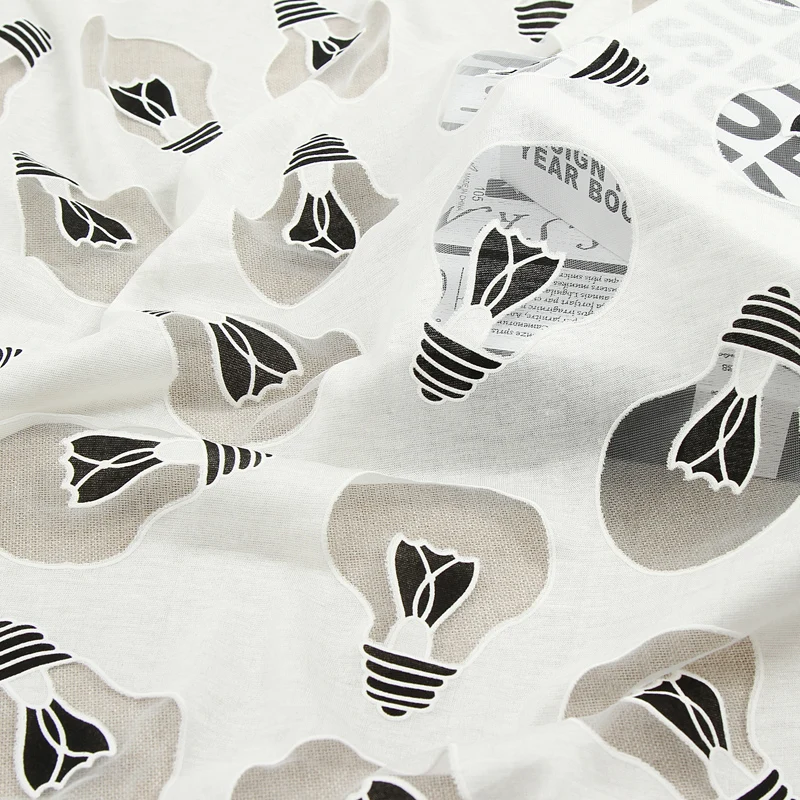 
Factory direct multi color optional new cheap light bulb pattern burnt fabric for clothing 