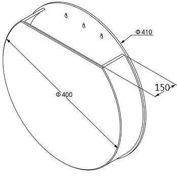 Wall mounted acrylic fish tank in semicircle