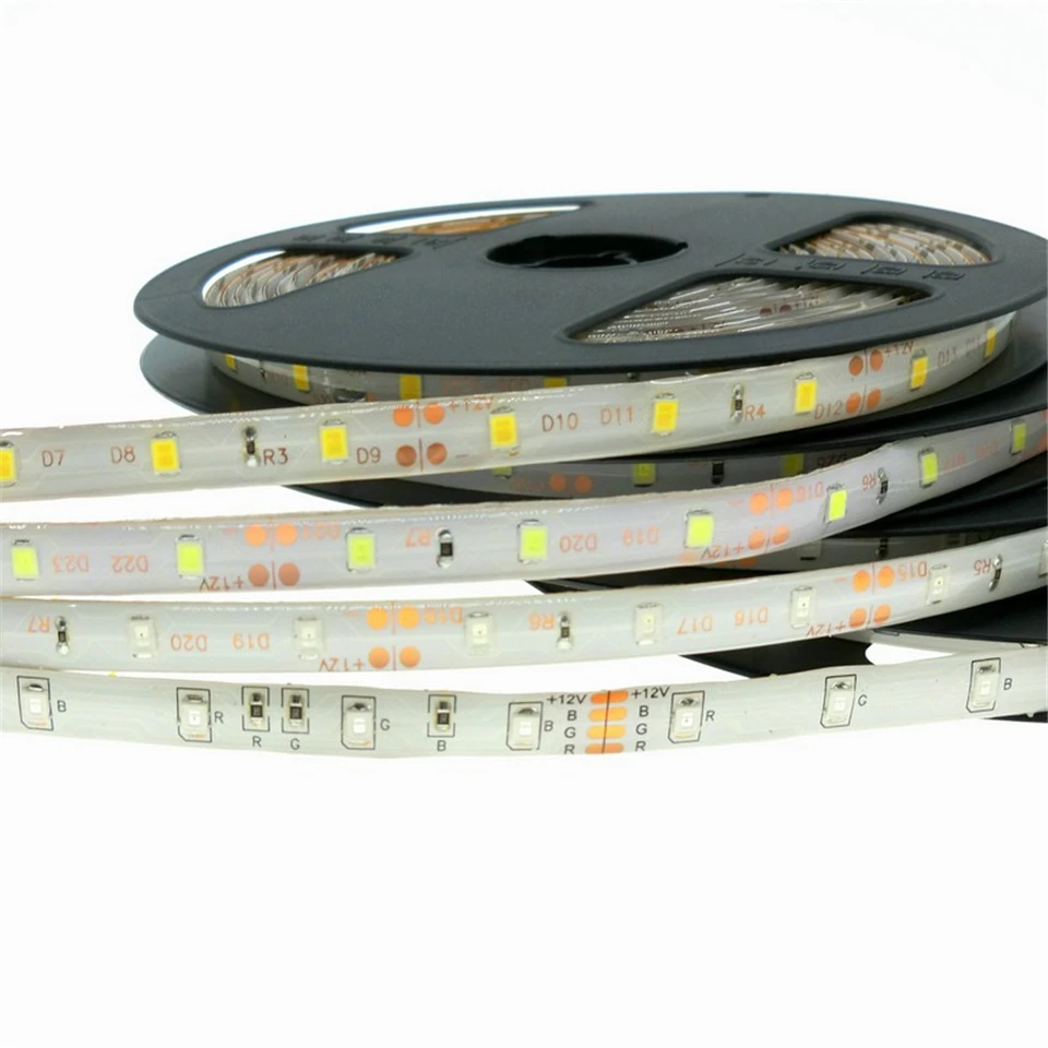 12V DC 3528 SMD LED Strip light 300leds 16.4 feet white flexible tape lights Decorate for Bedroom Boat Car TV backlighting