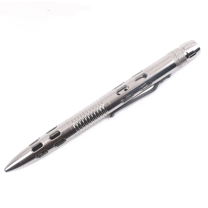 Amazon Hot Sale Custom Metal Multifunction Stainless Steel Edc Tool Self Defense Tactical Pen With Led Flashlight