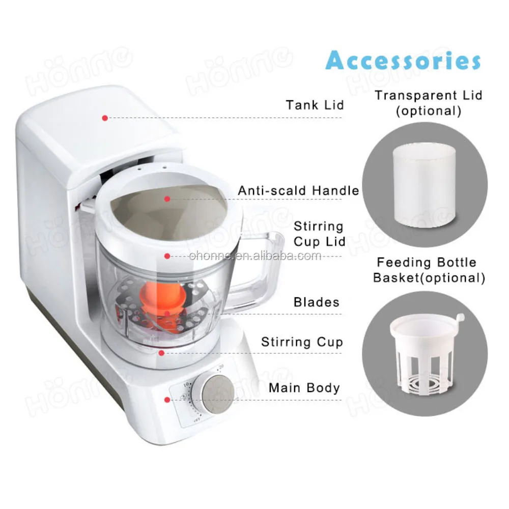 
Baby Food Maker, Mini Homemade Baby Food processor With Safety Lock, Infant Feeding Blender Puree Processor 