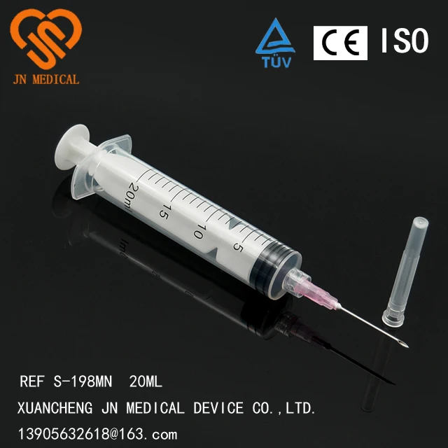 
3 Part Injection Plastic Syringes with or Without Needles 