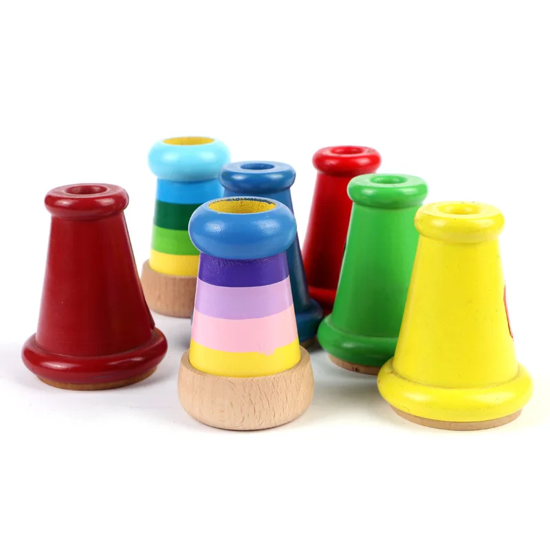 Colorful Funny Children High Quality Wooden mini kaleidoscope