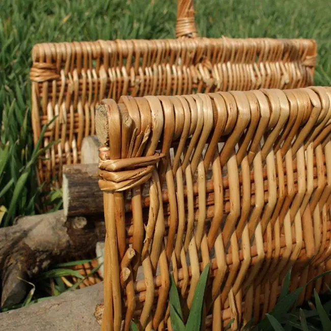 Fire Wood Rattan Storage Wicker Basket For Firewood