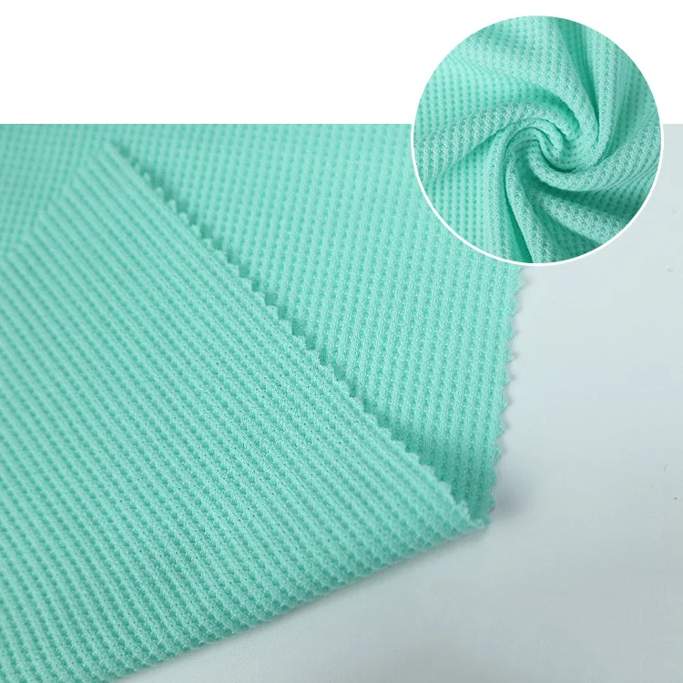 
New product t shirt thermal polyester rayon spandex waffle knitted stretch fabric 