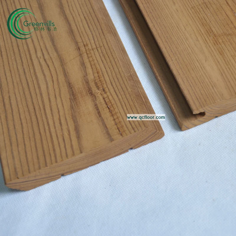 
Thermo Wood Decking/ wall board outdoor wood floor carbonized/ natural treatment wood decking pine/birch 