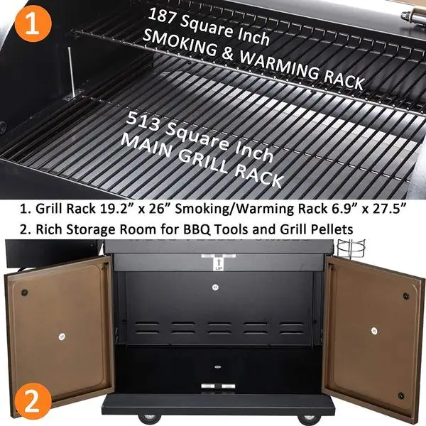Premium Electric Wood Pellet Grill with Digital Controller Pellet Smoker