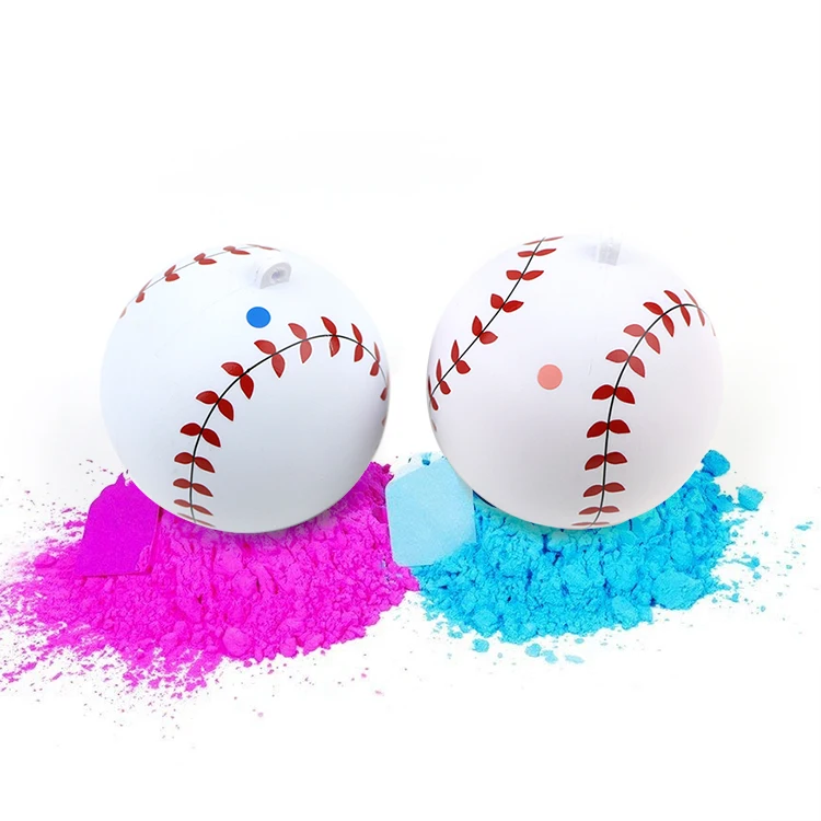Boomwow 2 шт. розово-голубой пудровый шар Holi Взрывающийся бейсбол товары для вечеринок