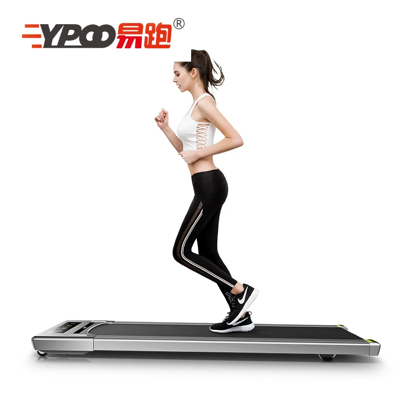 YPOO small home exercise workout motorized machine treadmill pad pink treadmill with  YPOOFIT APP under desk treadmill