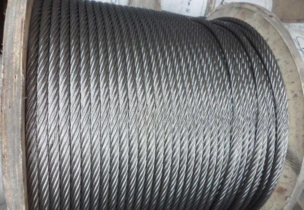 
china factory produce 6*12+7FC,8*19S+FC,6*37+FC galvanized/ungalvanized cable steel wire rope,lifting wire rope 