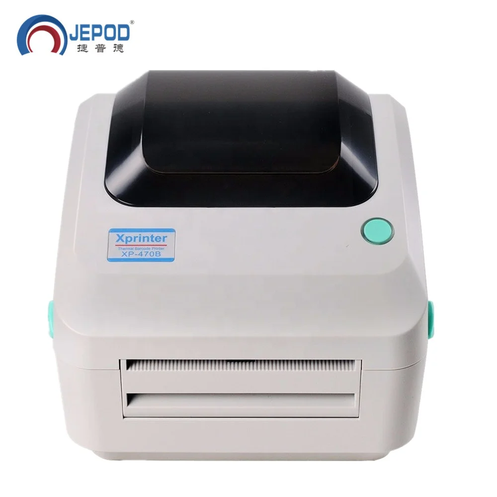 JEPOD XP-470B 4inch high quality clothing tags supermarket price sticker printer new thermal bar code QR code label printer
