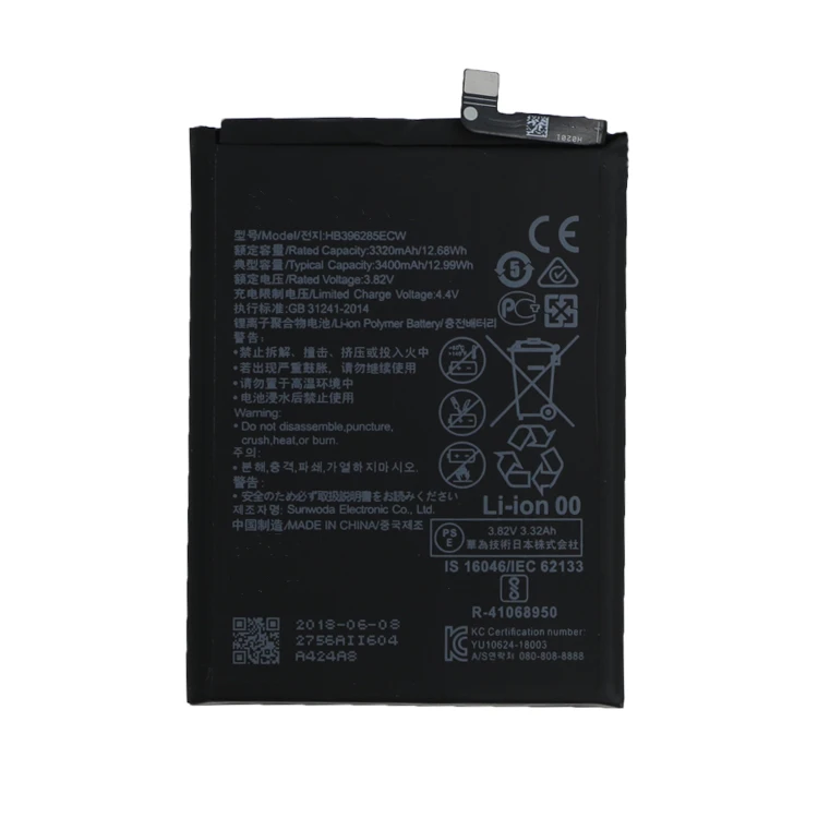 Оригинальный мобильный телефон батареи перезаряжаемые для Huawei P20 смартфон HB396285ECW батарея Замена