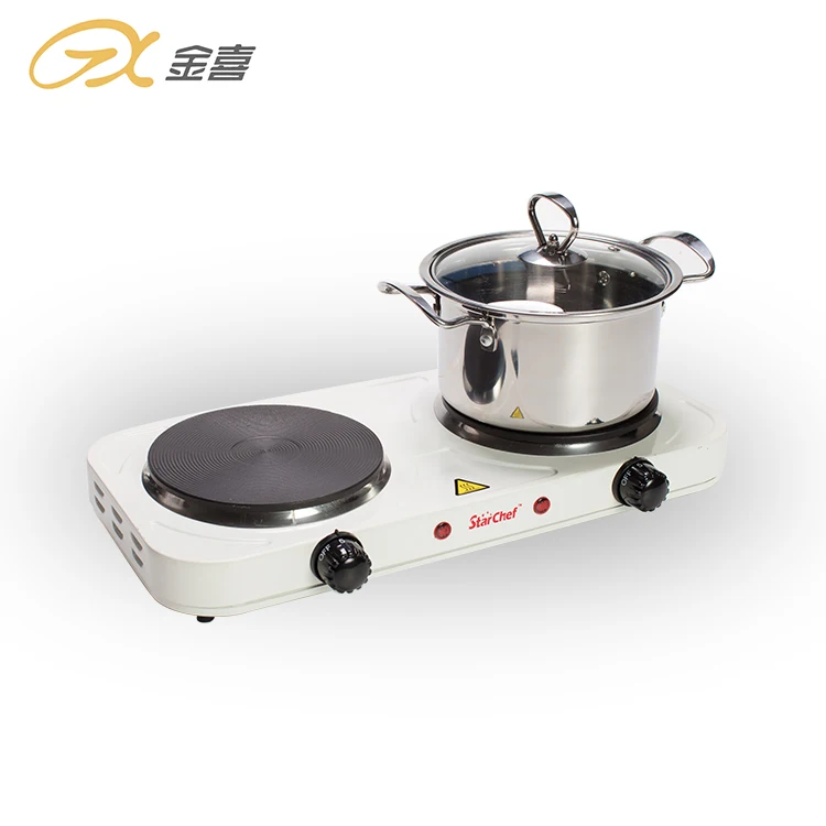 JX-6245A 2000W  Electric Double Burner Solid Hot Plate Cooking Stove