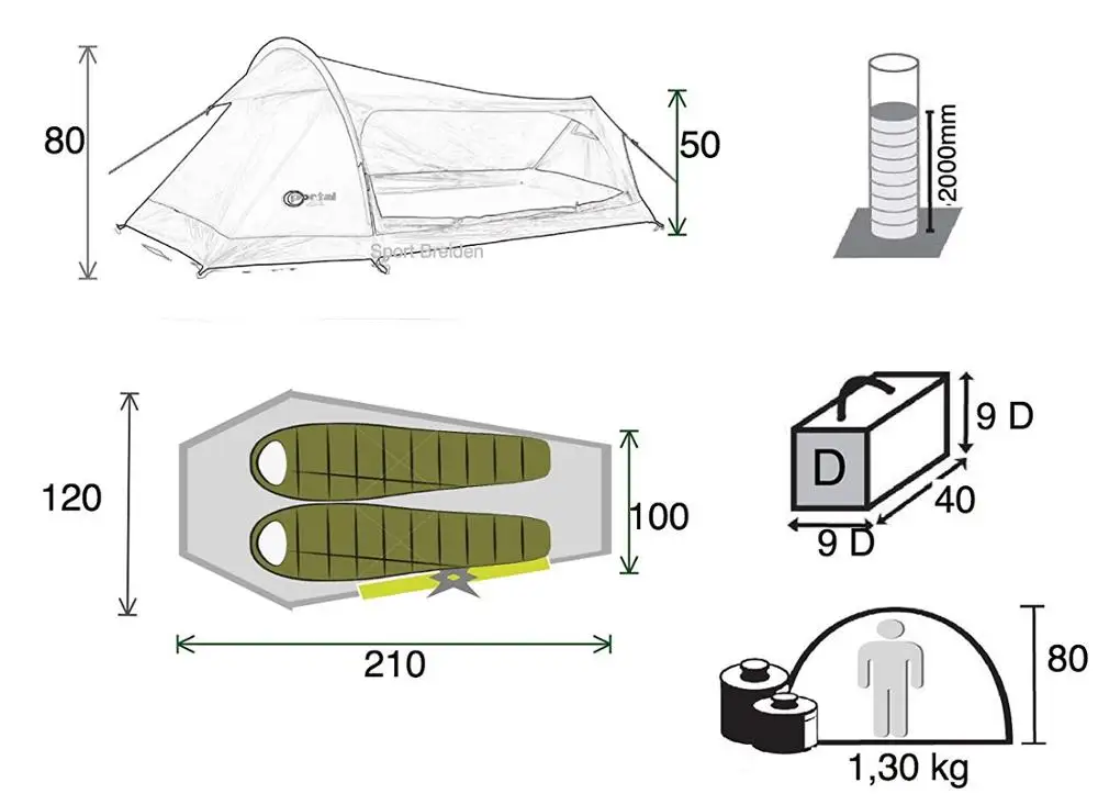 Bivy-style three-season  best 2 person backpacking tent for hunting  camping