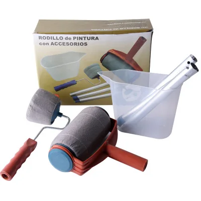 8in1 Set Paint Runner Pro Roller Wall Brush Painting Room Edger Flocked Handle