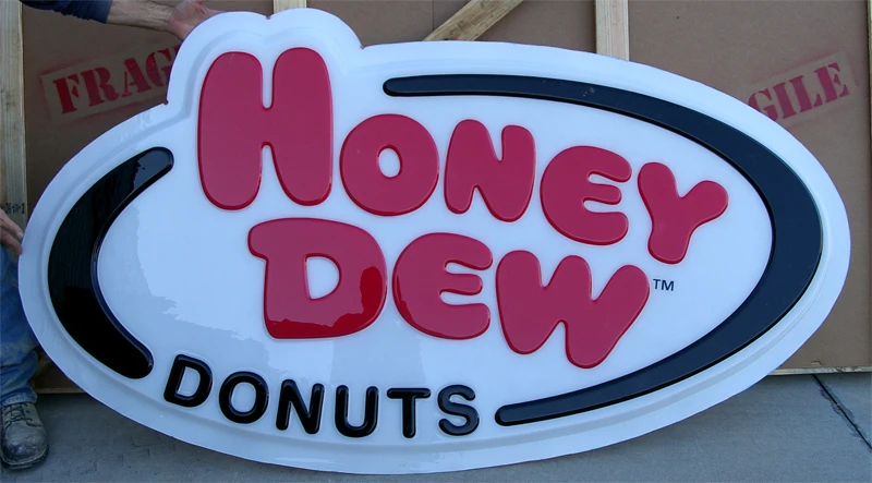 Factory custom made acrylic vaccum forming plastic outdoor advertising led sign 3d light box