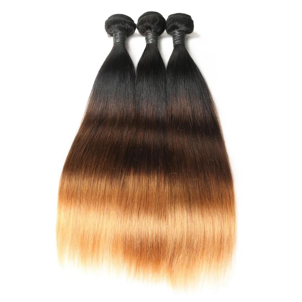 Brazilian Virgin Human Hair Straight Weave with Closure, Straight Human Hair Bundles, Unprocessed