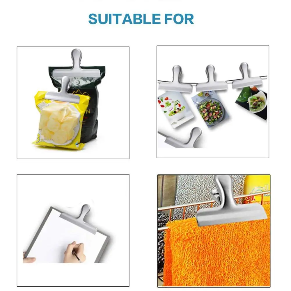 Stainless Steel Chip Bag Clips for Food Coffee Paper Stainless Steel Chip Bag Clips
