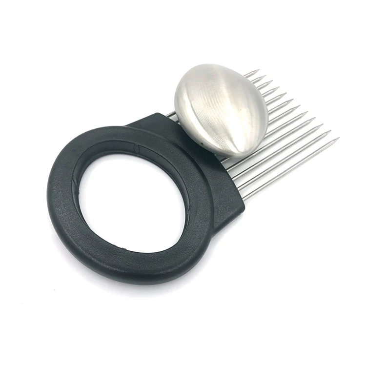 
Home use stainless steel and plastic onion holder onion cutter 