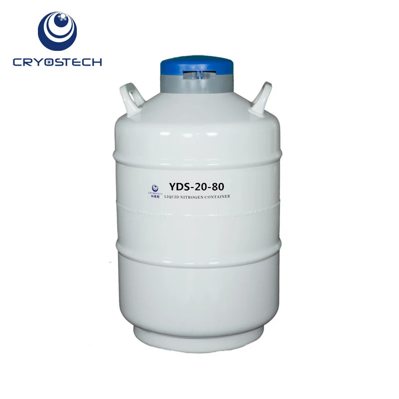 YDS-20-80 20Liters Dewar Flask Liquid Nitrogen Container Semen Tank Cryogenic Storage Vucuum Thermos