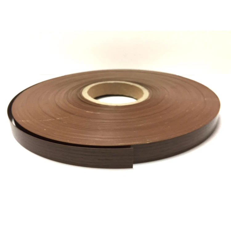 Hot Melt Glue High Gloss Mirror Wood Grain Pvc Edge Banding Strip Tape