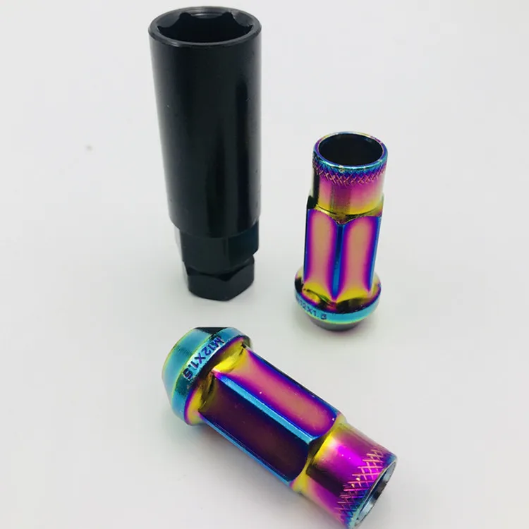 Гоночные Автомобильные Колесные замки, стальные наконечники, гайки 12X15, зажимные гайки 12X15 neo chrome