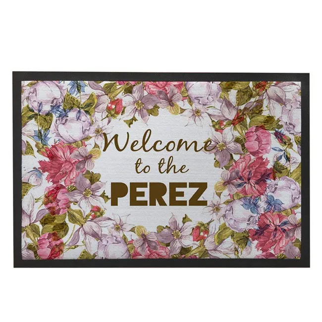 Door Mat Non-slip Floor Mat Rubber Outdoor Indoor Custom Logo Transfer Printing CLASSIC Adults Custom Carpet (square) Oriental