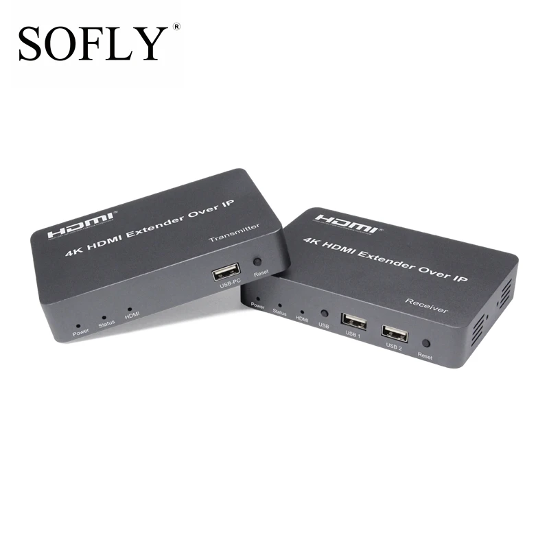  Полнофункциональный KVM HDMI-удлинитель IP 150M 4K/30Hz H.264 over cat5e/cat 6 150m HDMI
