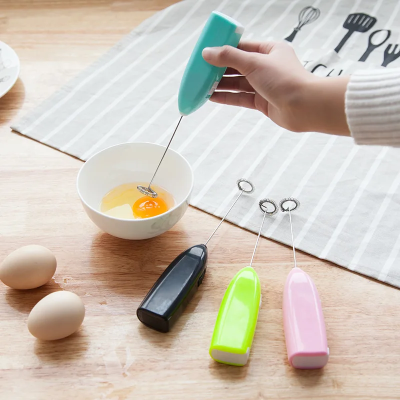 Kitchen Electric Eggbeater Cosmetics Blender Automatic Mini Coffee  Bubbler electric plastic egg tools Customized logo