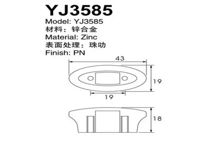 Необычные ручки и ящика мебели цинка