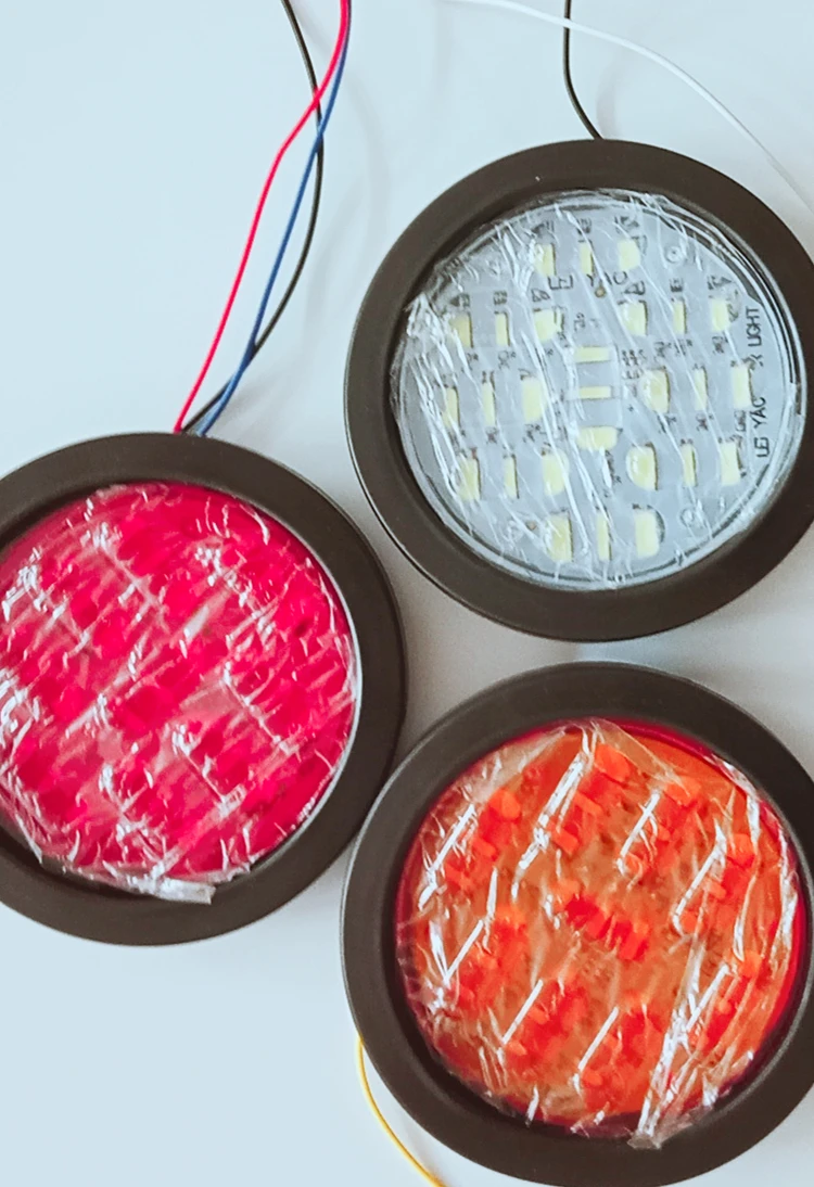 12V 24V светодиодные задние Круглые лампы для грузовиков