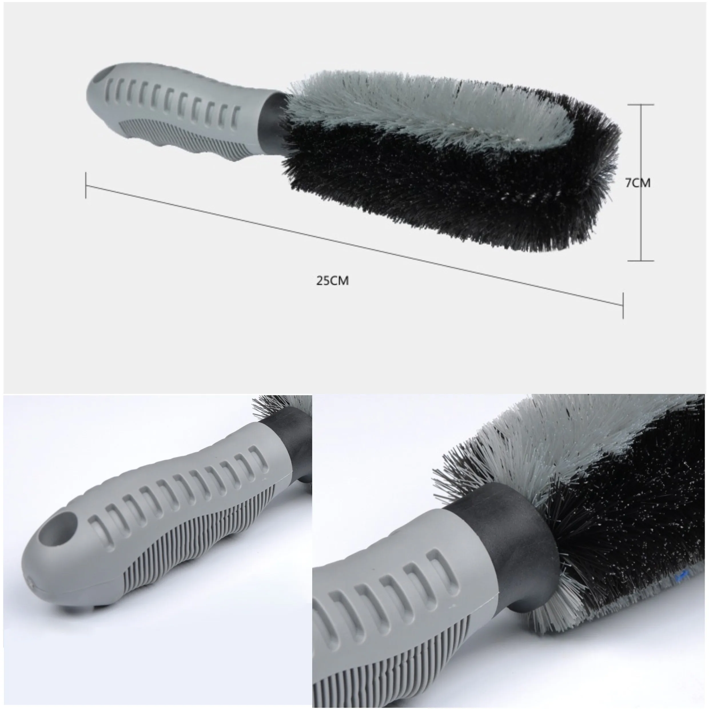 Small Plastic Cleaning Detail Tire Sweeper Brushes Car Water Powered Wheel Wire Cleaner Nylon Brush Detailing For Cleaning