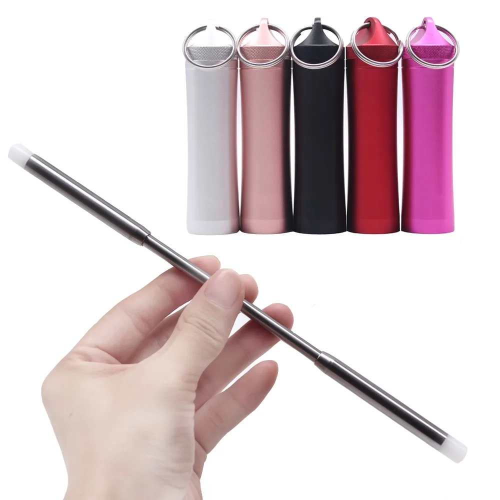 New Arrival Reusable Metal Stainless Steel Drinking Telescopic Straw