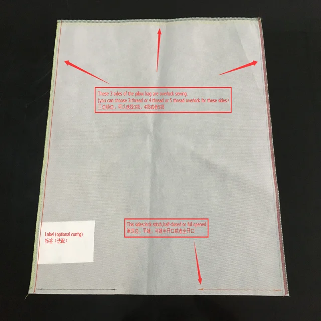 
pillow cases making machine two sides 