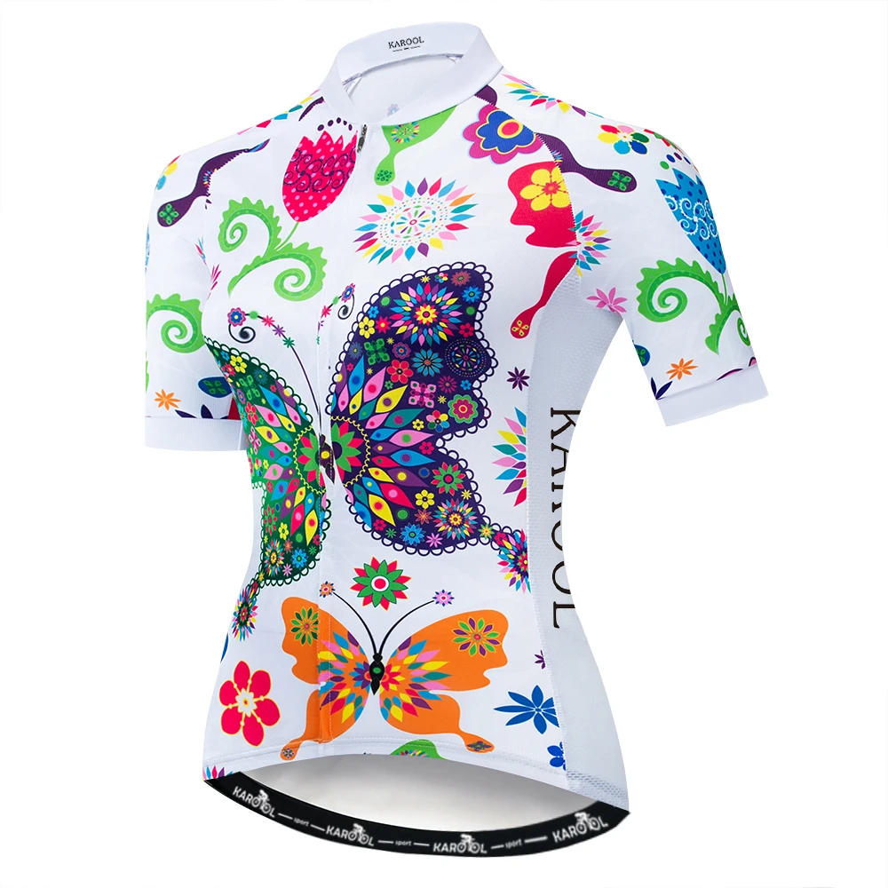 Karool OEM Clothing Manufacturer Customized New Design Breathable Smooth Suitable Women Bicycle Top