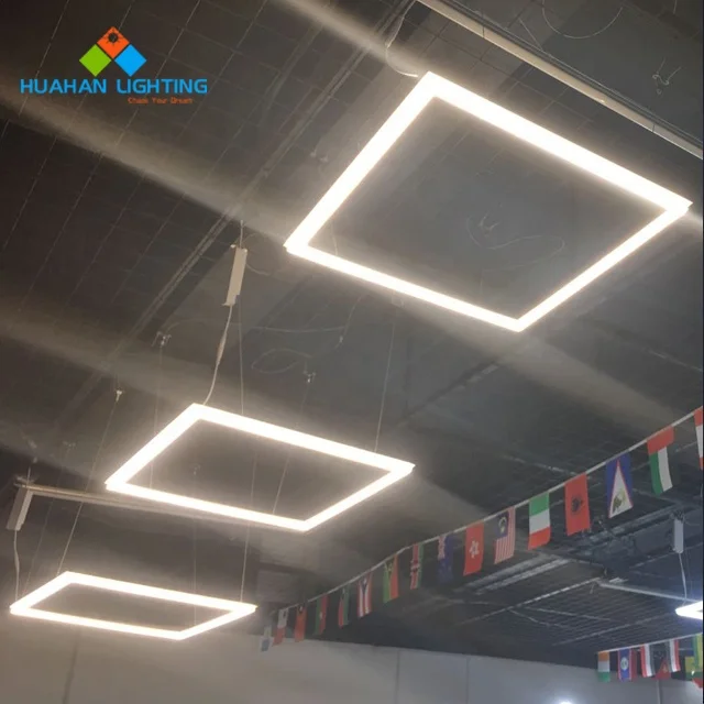 595*595 square led panel downlight hanging office lights led lighting ceiling indoor 48W