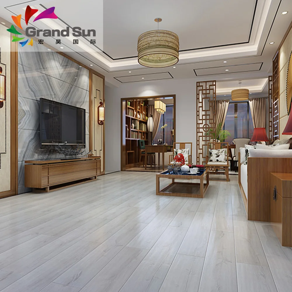 Germany technique white washed oak wood laminate flooring 12mm AC4