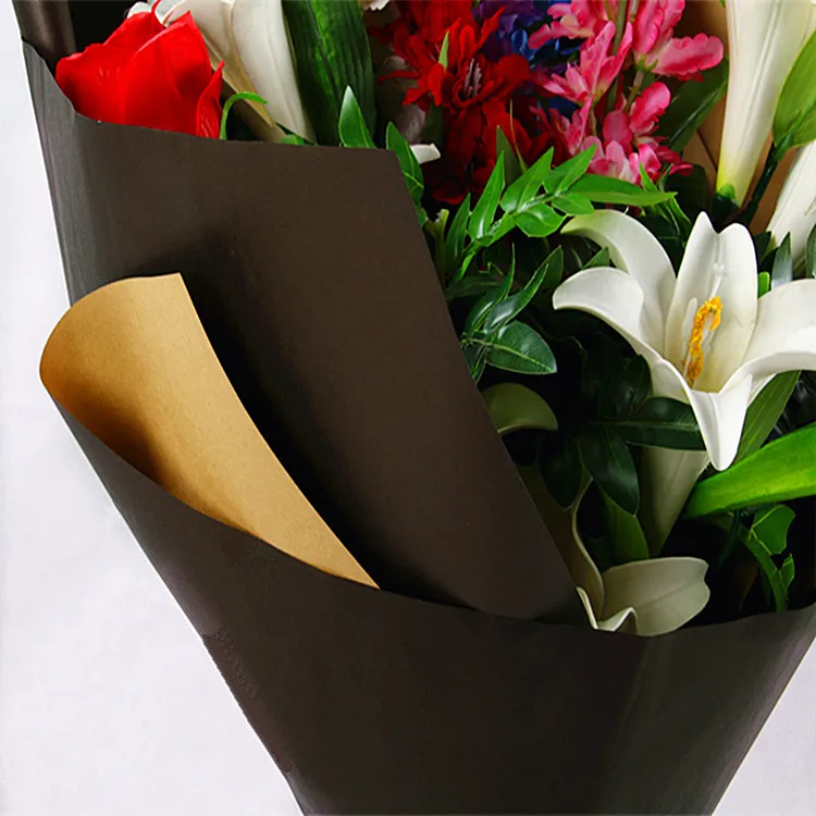120gsm  thicker craft paper high quality luxury clothing gift packaging double side colorful  flower wrapping kraft paper