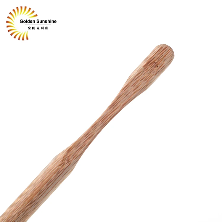 Blue Disposable Bamboo Toothbrush Round Charcoal Bamboo Toothbrush