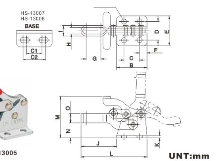 Hot sale HS-13005 Mini Toggle Clamp Similar to 305-U Vertical Toggle Clamp for Jig