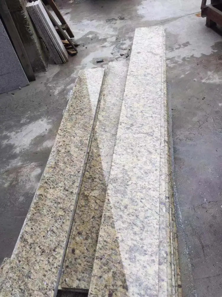 Роскошный полный камень Bullnose с закругленными краями, венецианский Золотой желтый гранит, каменный оконный порог