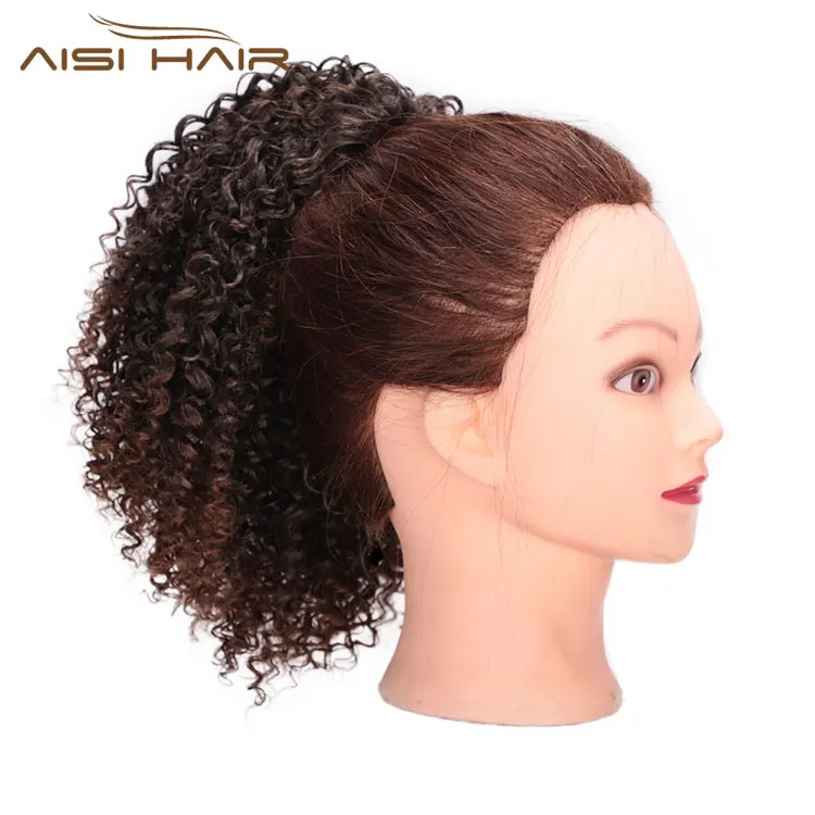 Aisi Hair Synthetic Afro Kinky Curly Ponytails Clip In Hair Extensions Drawstring Puff Afro Ponytails For Black Women