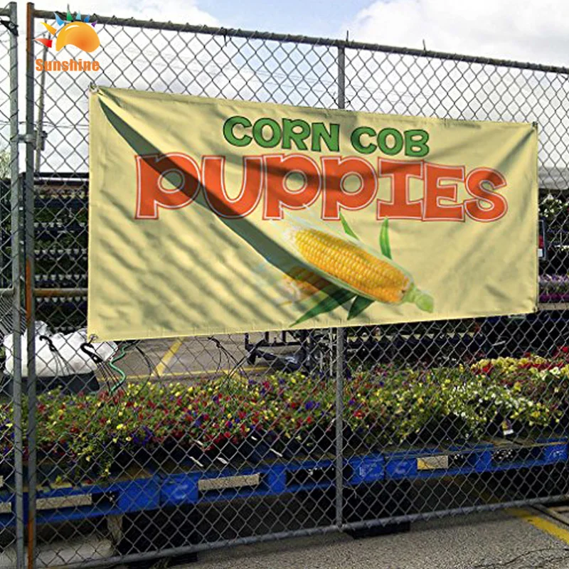 High quality 28 oz telegraph pole hanging vinyl street banner