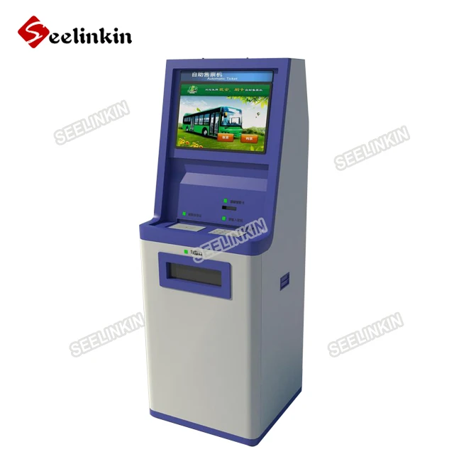 CE standard transactional kiosk credit card payment terminal with cash and card payment