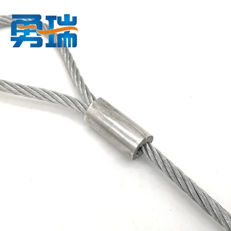 2mm-16mm steel soft wire rope lifting sling 316 304 galvanized material hoist cables rigging cables bride grommet slings